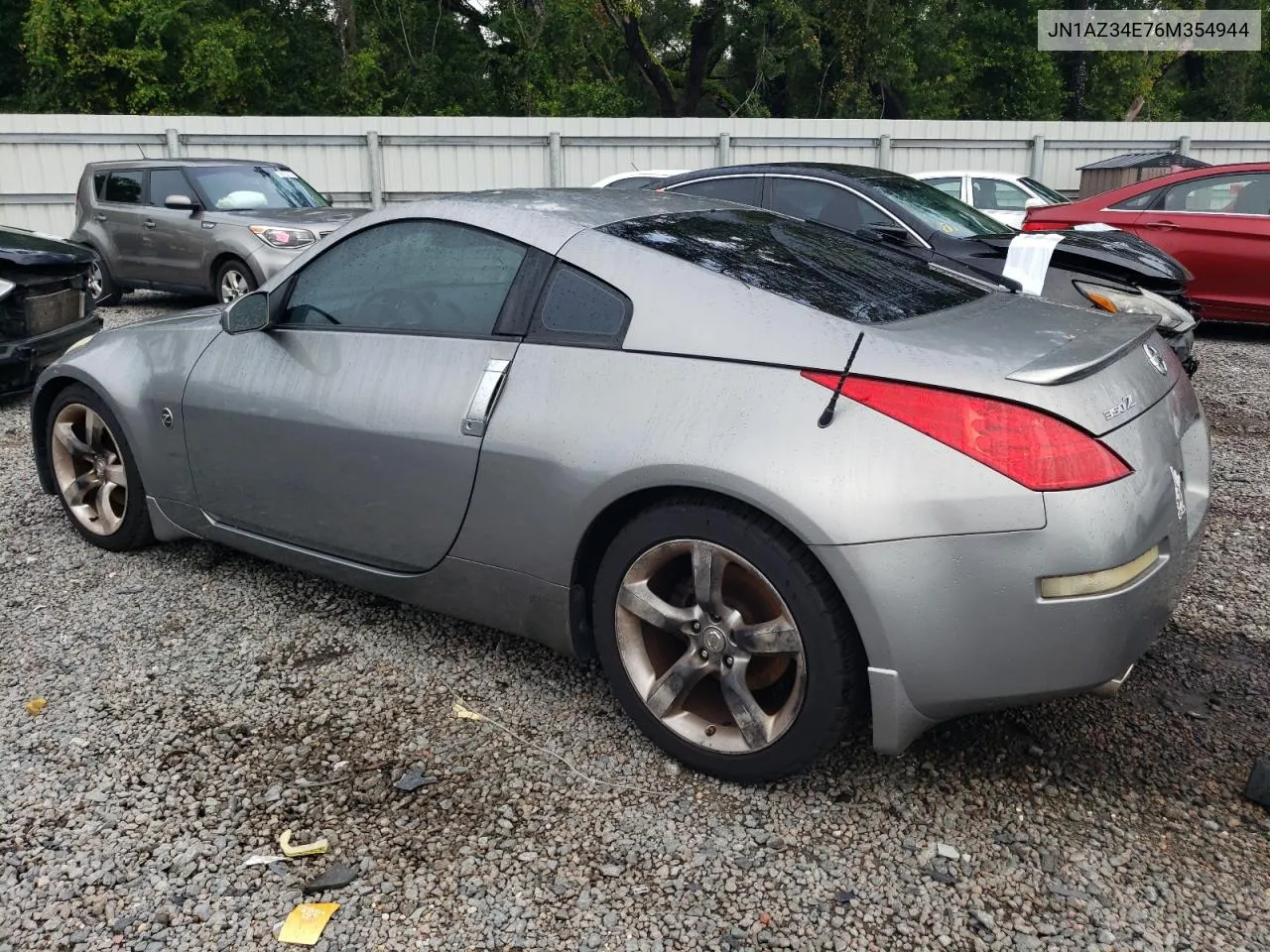 2006 Nissan 350Z Coupe VIN: JN1AZ34E76M354944 Lot: 70073734