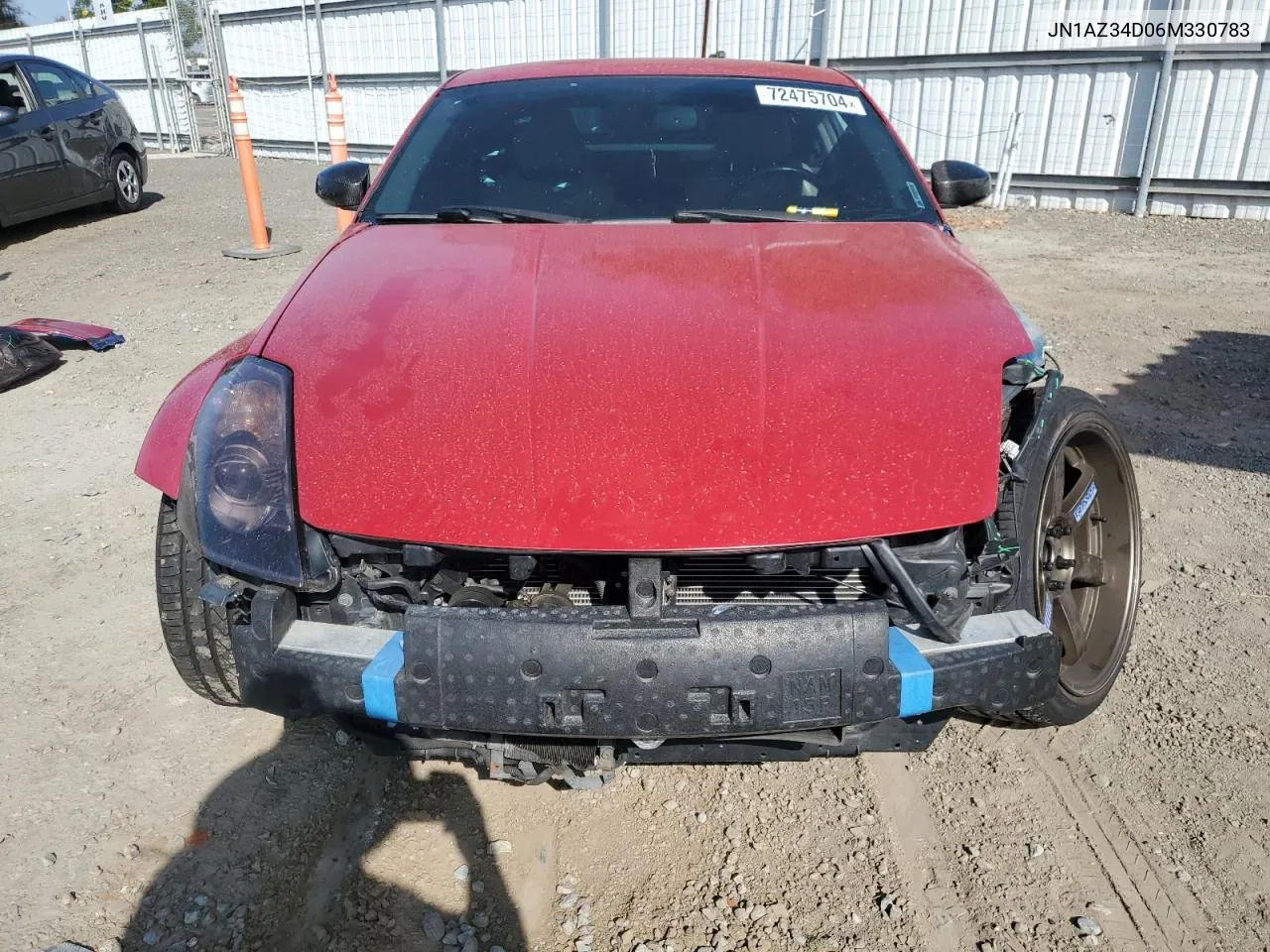 2006 Nissan 350Z Coupe VIN: JN1AZ34D06M330783 Lot: 72475704