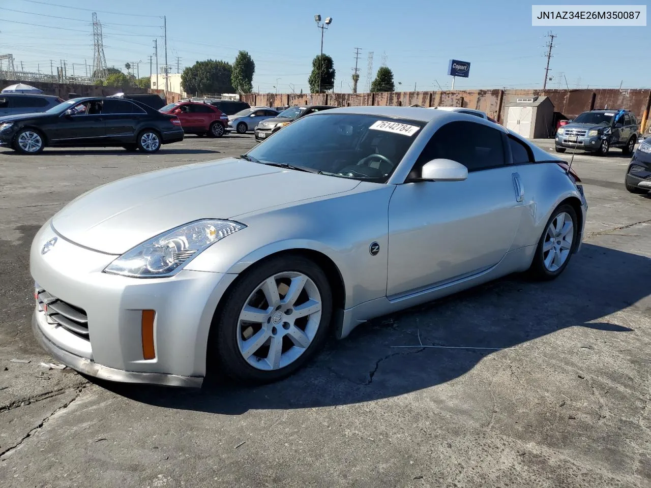 2006 Nissan 350Z Coupe VIN: JN1AZ34E26M350087 Lot: 76142784