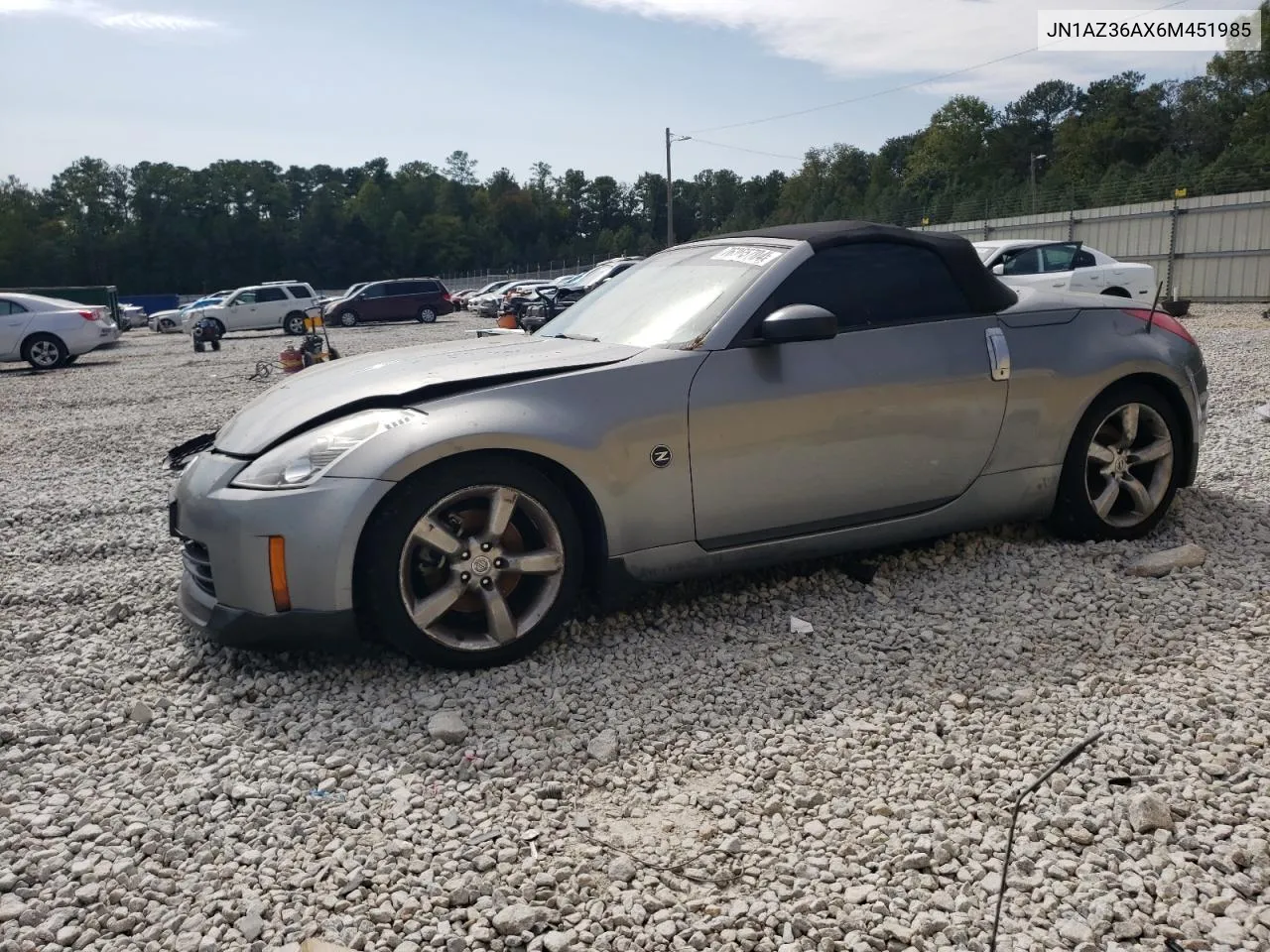 2006 Nissan 350Z Roadster VIN: JN1AZ36AX6M451985 Lot: 76365704