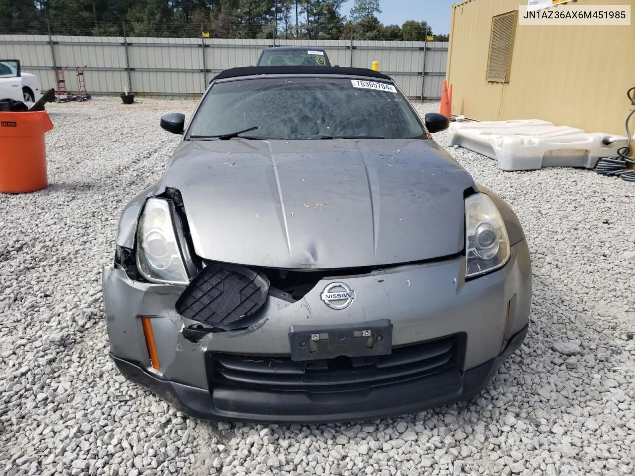 2006 Nissan 350Z Roadster VIN: JN1AZ36AX6M451985 Lot: 76365704