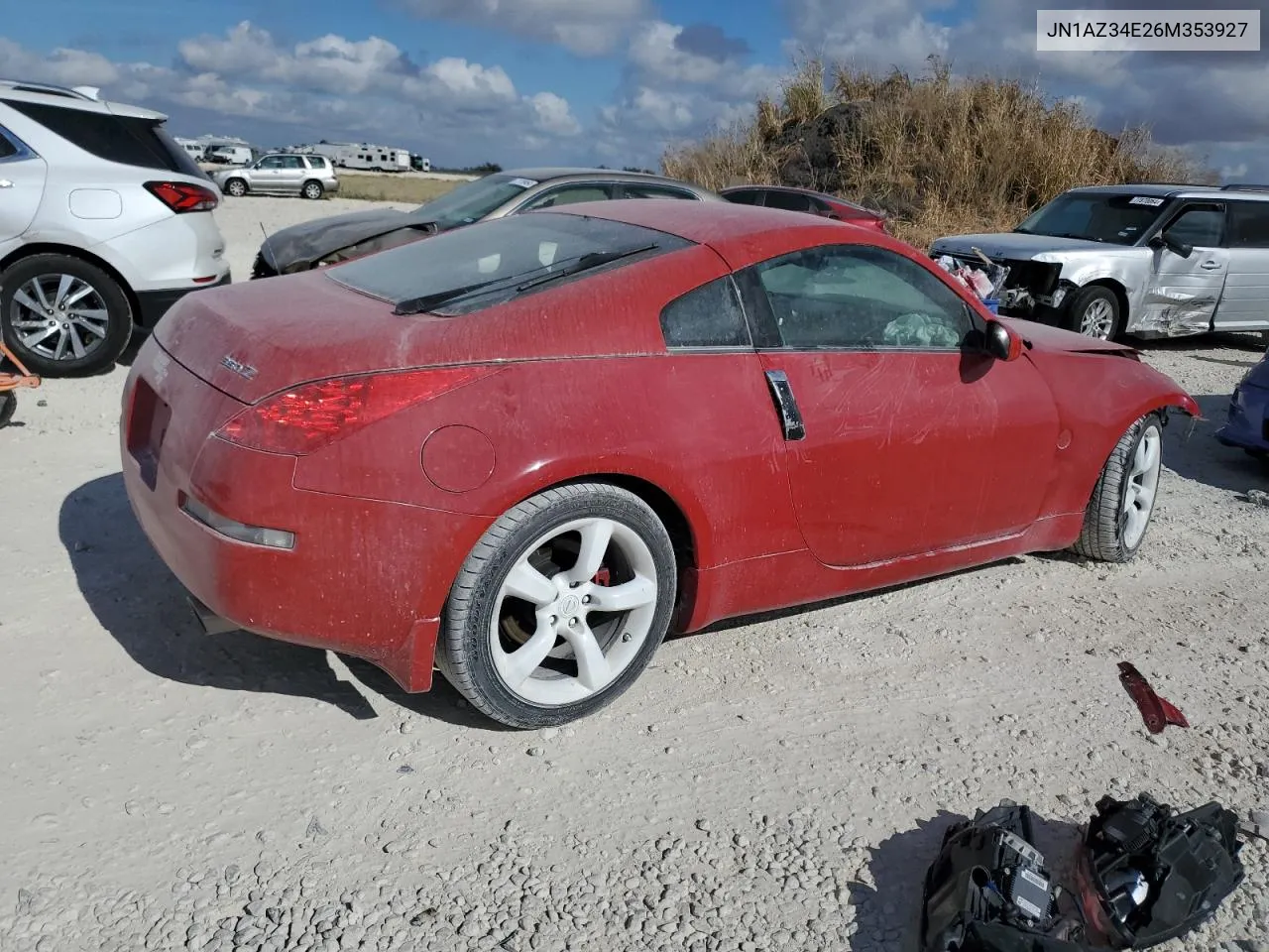 2006 Nissan 350Z Coupe VIN: JN1AZ34E26M353927 Lot: 77889624