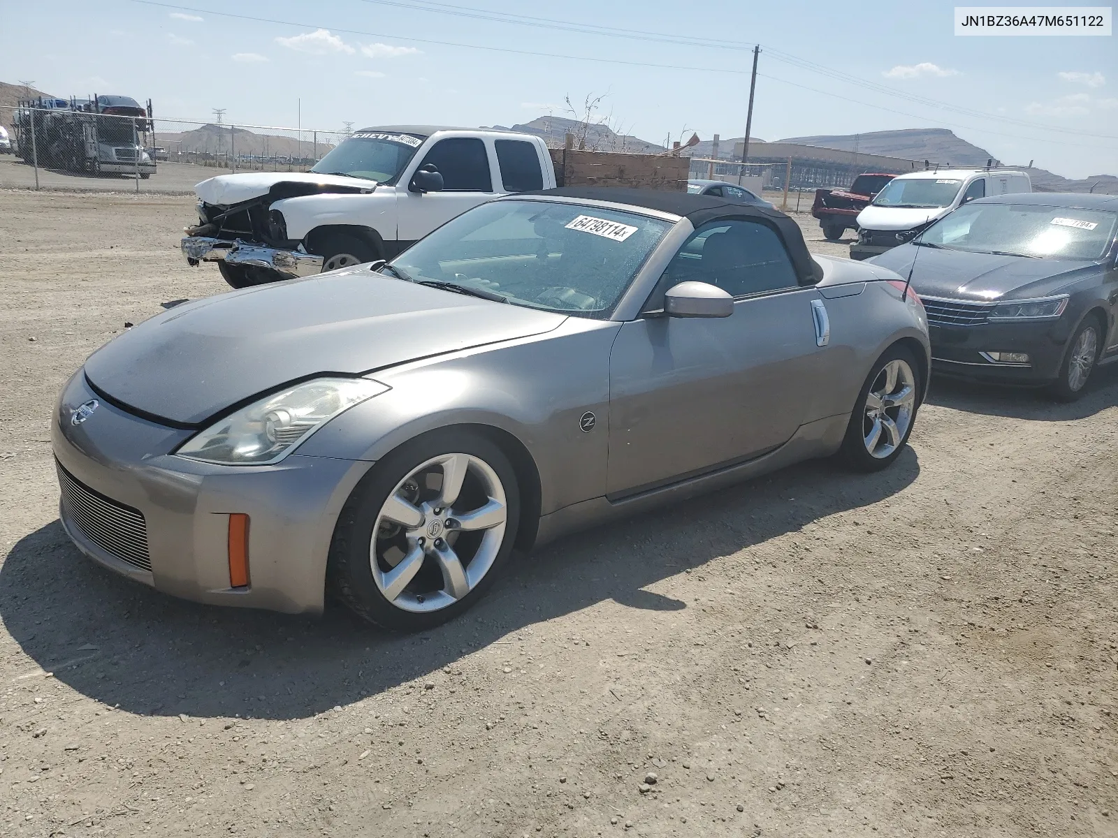 2007 Nissan 350Z Roadster VIN: JN1BZ36A47M651122 Lot: 64798114