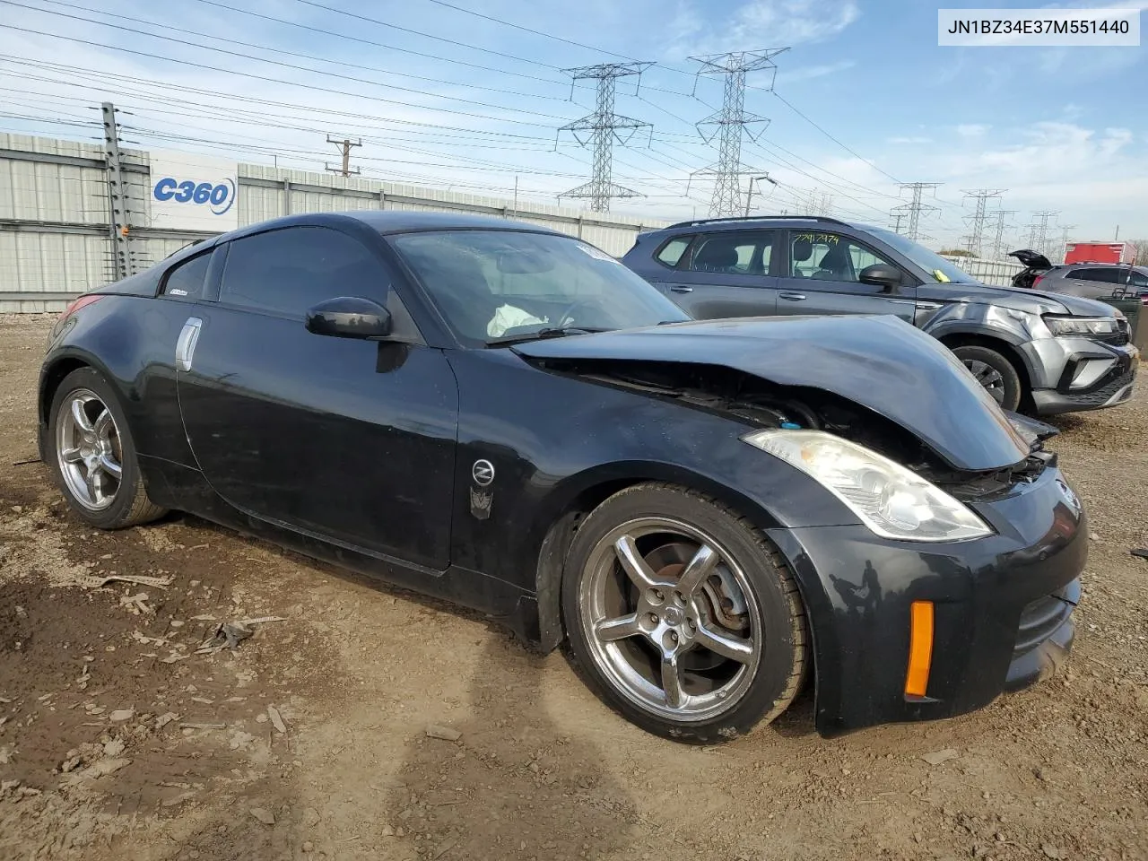 2007 Nissan 350Z Coupe VIN: JN1BZ34E37M551440 Lot: 78182954