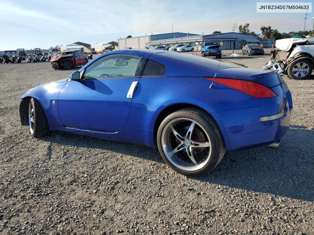 2007 Nissan 350Z Coupe VIN: JN1BZ34D07M504633 Lot: 79049024