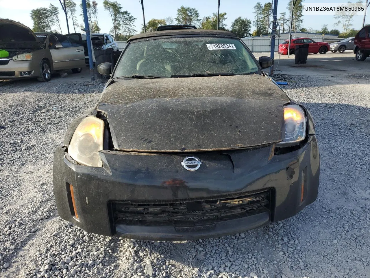 2008 Nissan 350Z Roadster VIN: JN1BZ36A18M850985 Lot: 71920534