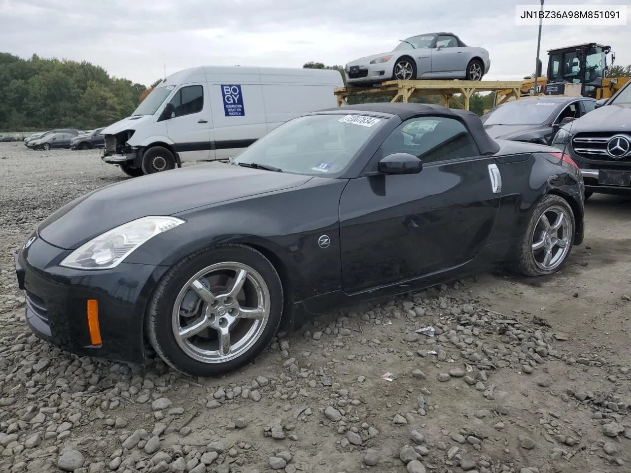 2008 Nissan 350Z Roadster VIN: JN1BZ36A98M851091 Lot: 72007834