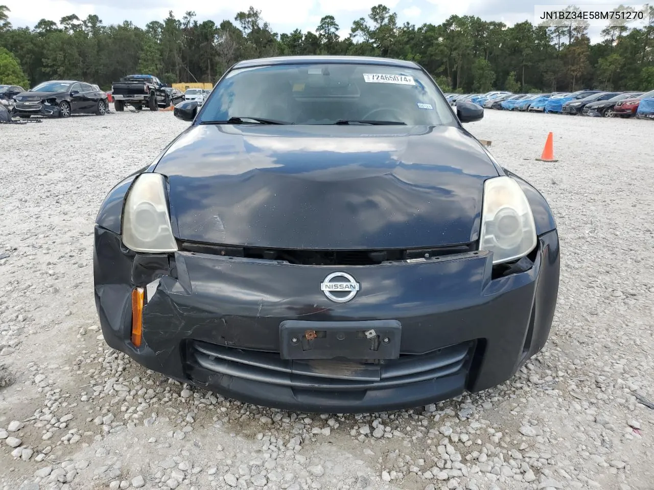 2008 Nissan 350Z Coupe VIN: JN1BZ34E58M751270 Lot: 72465074