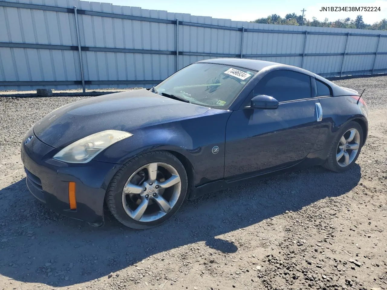 2008 Nissan 350Z Coupe VIN: JN1BZ34E38M752224 Lot: 74496934