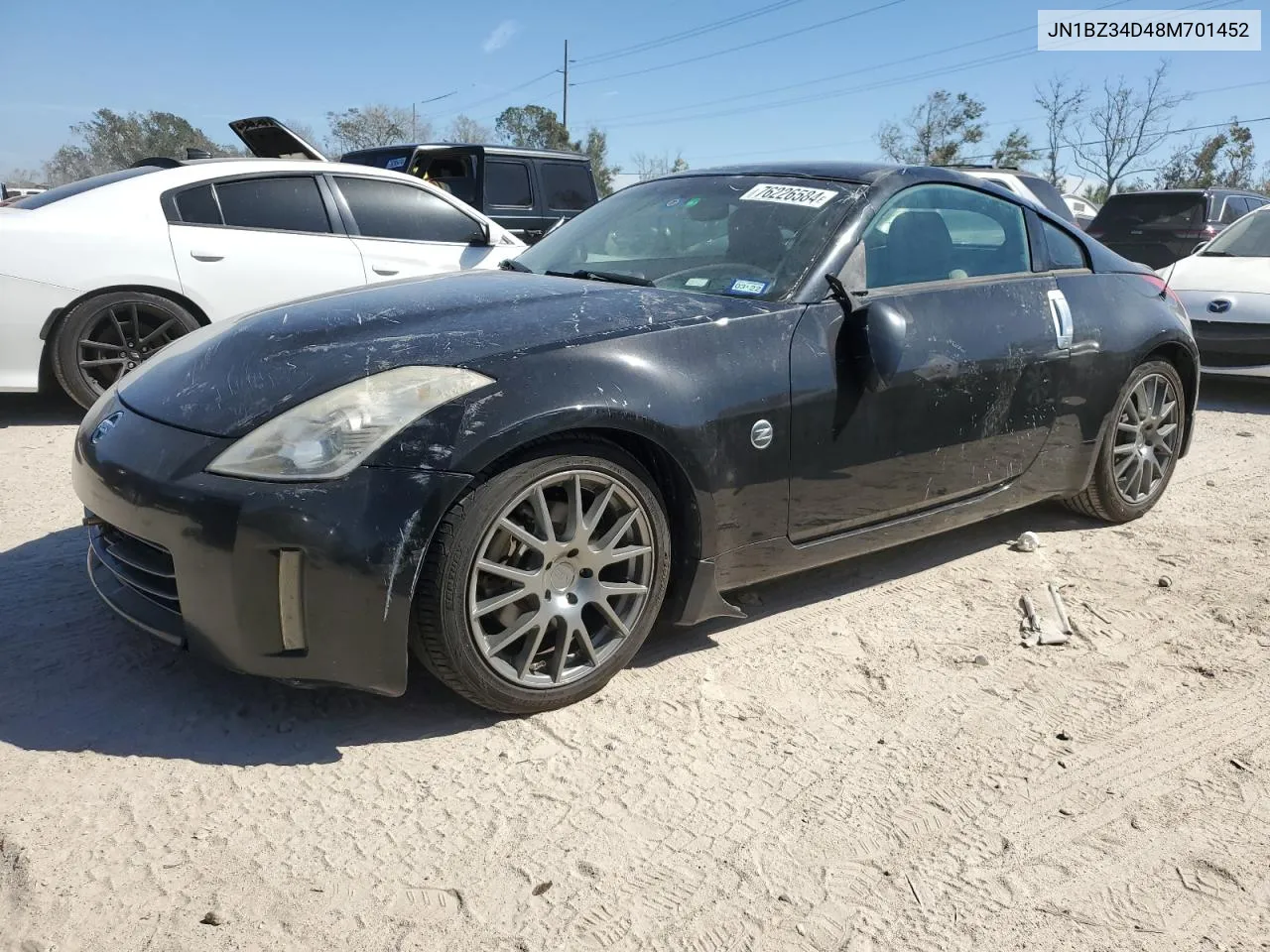 2008 Nissan 350Z Coupe VIN: JN1BZ34D48M701452 Lot: 76226584