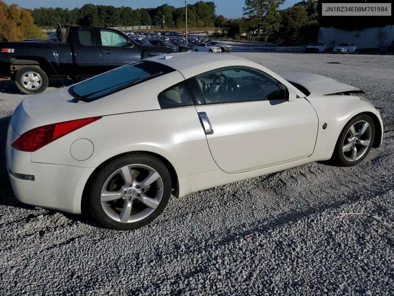 2008 Nissan 350Z Coupe VIN: JN1BZ34E08M751984 Lot: 77620634