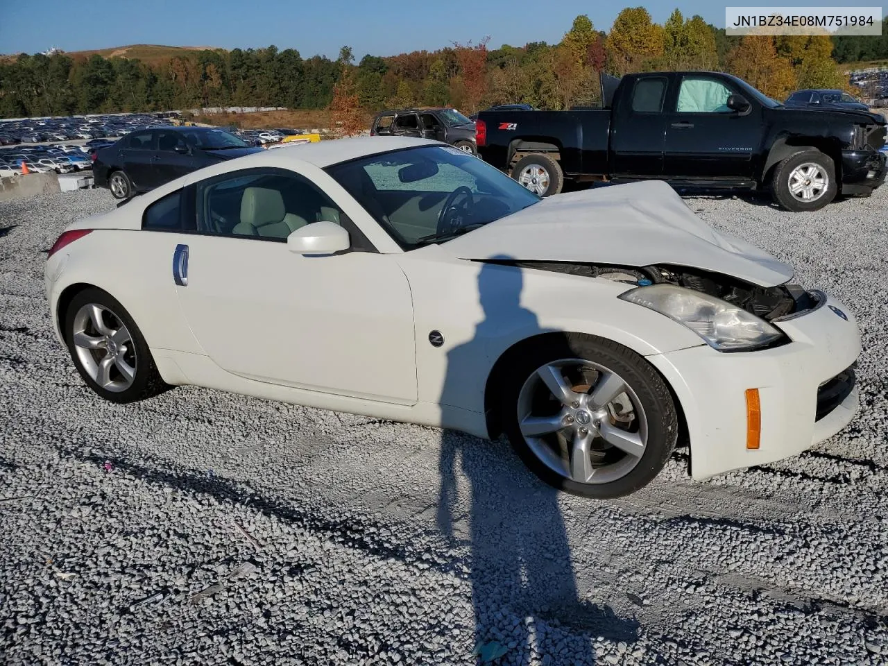 2008 Nissan 350Z Coupe VIN: JN1BZ34E08M751984 Lot: 77620634