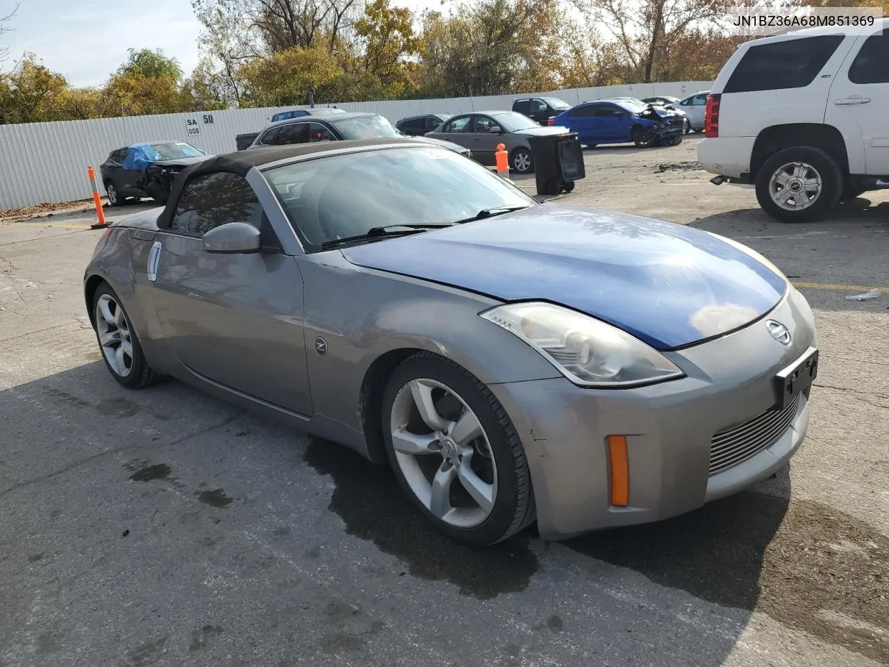 2008 Nissan 350Z Roadster VIN: JN1BZ36A68M851369 Lot: 78302124