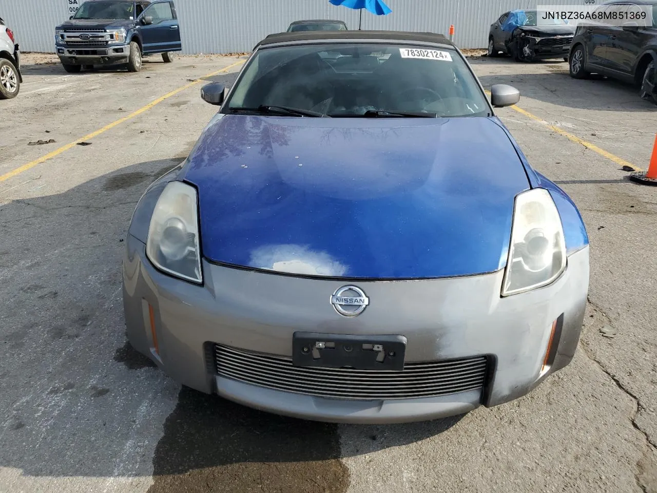 2008 Nissan 350Z Roadster VIN: JN1BZ36A68M851369 Lot: 78302124