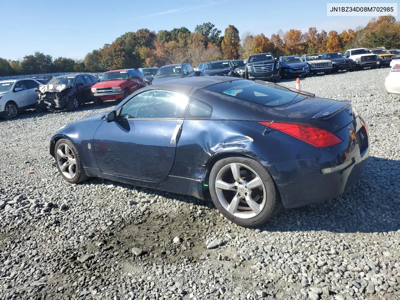 2008 Nissan 350Z Coupe VIN: JN1BZ34D08M702985 Lot: 78518334