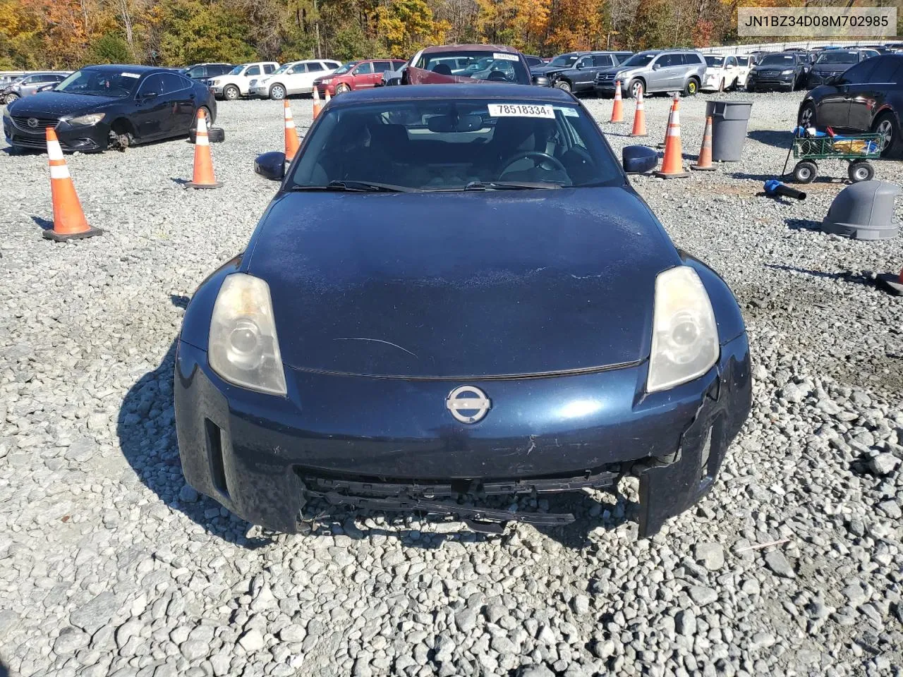 2008 Nissan 350Z Coupe VIN: JN1BZ34D08M702985 Lot: 78518334