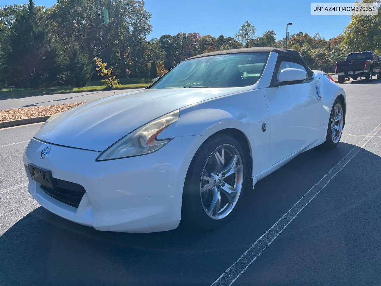 2012 Nissan 370Z Base VIN: JN1AZ4FH4CM370351 Lot: 77653994