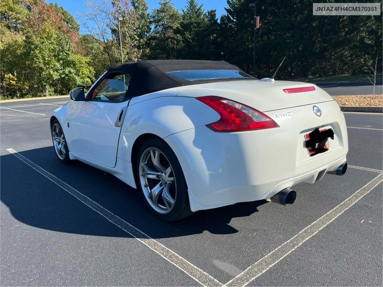 2012 Nissan 370Z Base VIN: JN1AZ4FH4CM370351 Lot: 77653994