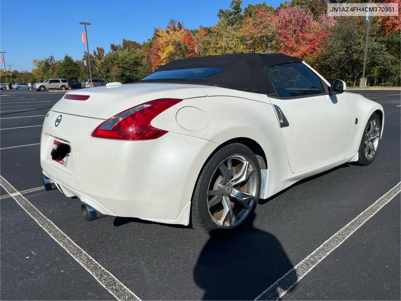 2012 Nissan 370Z Base VIN: JN1AZ4FH4CM370351 Lot: 77653994