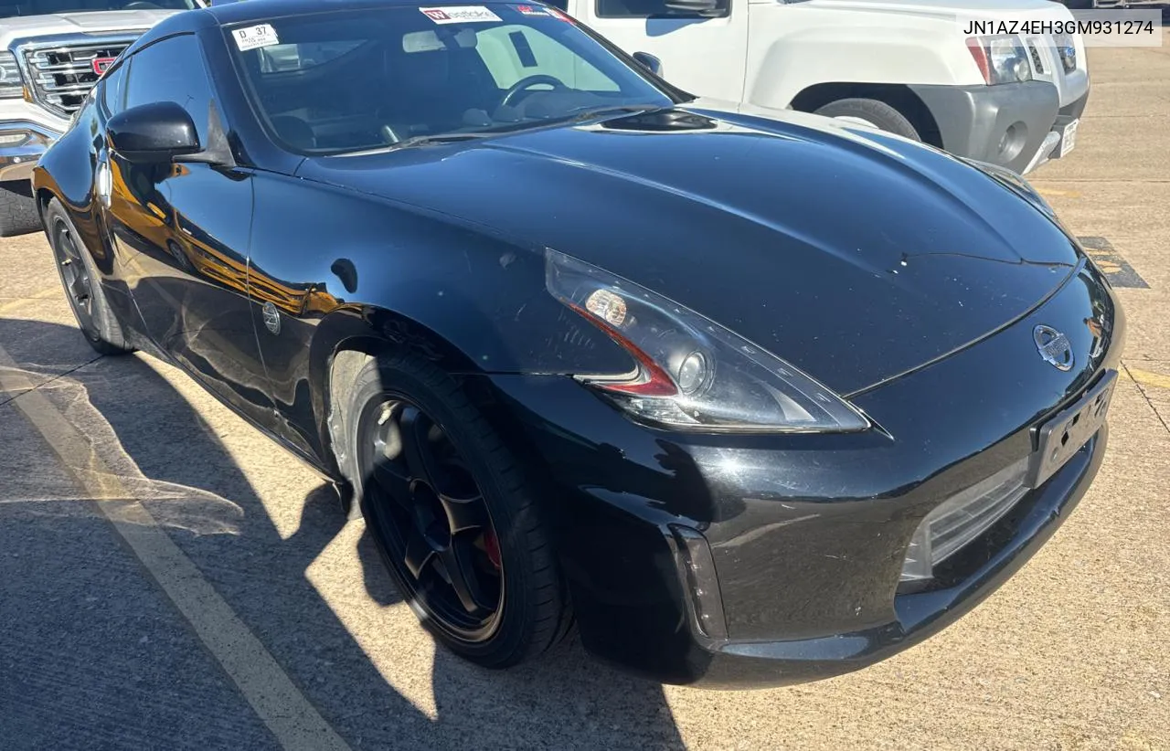 2016 Nissan 370Z Base VIN: JN1AZ4EH3GM931274 Lot: 82130314