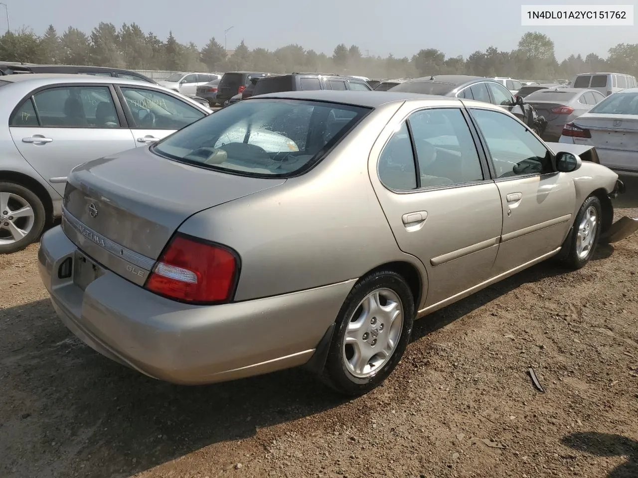 2000 Nissan Altima Xe VIN: 1N4DL01A2YC151762 Lot: 70618594