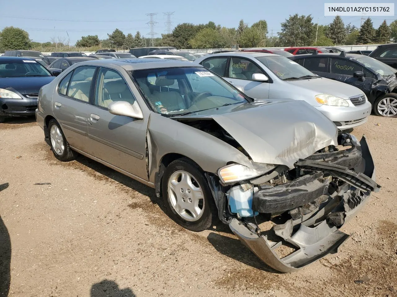 2000 Nissan Altima Xe VIN: 1N4DL01A2YC151762 Lot: 70618594