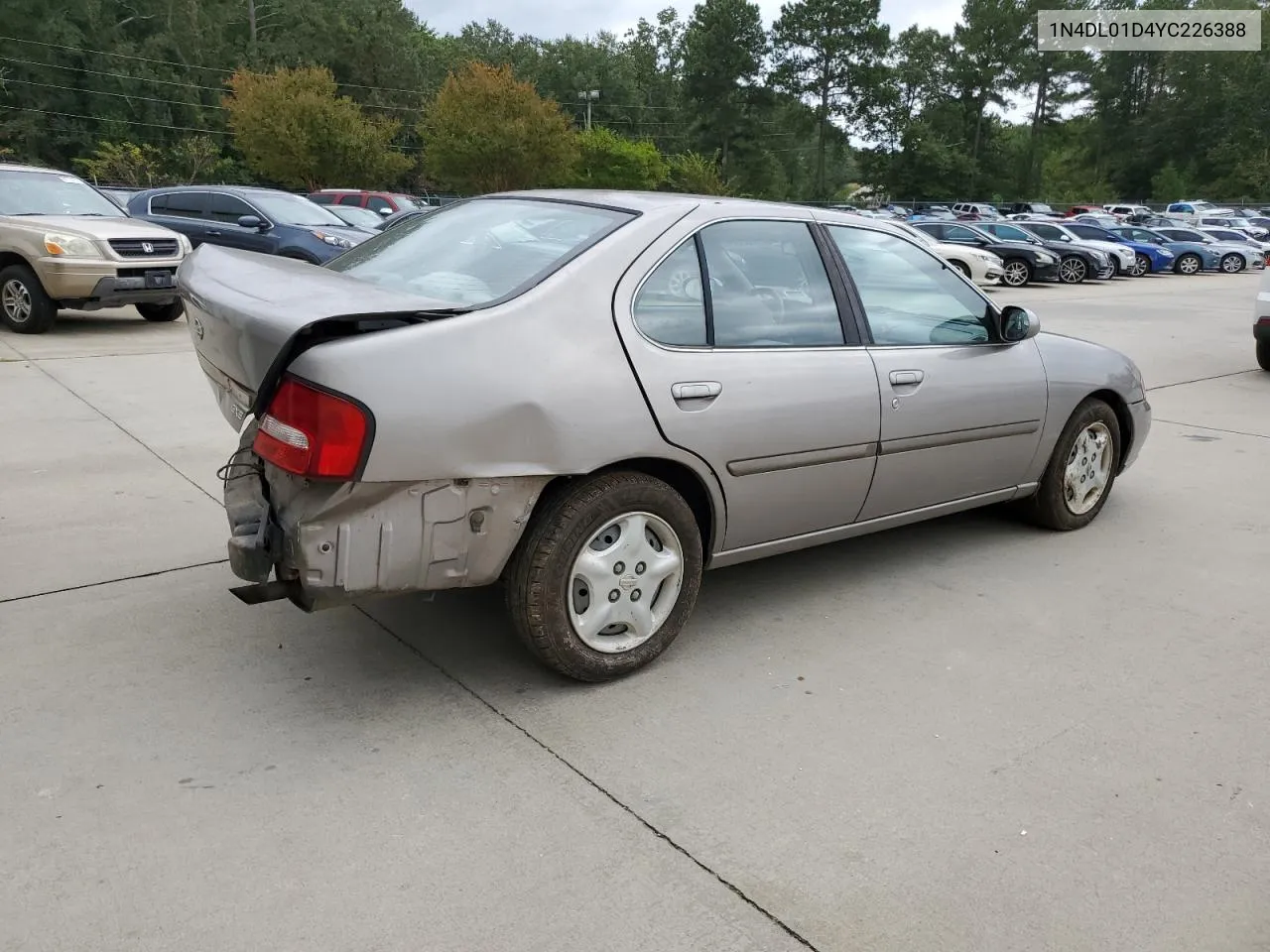 2000 Nissan Altima Xe VIN: 1N4DL01D4YC226388 Lot: 71085554