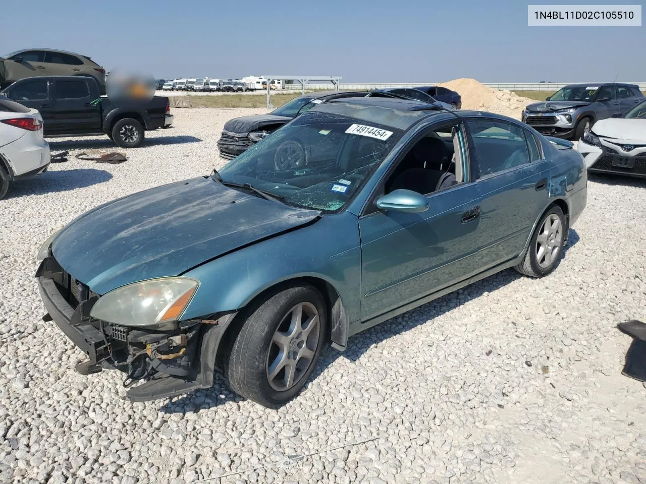 2002 Nissan Altima Se VIN: 1N4BL11D02C105510 Lot: 74914454