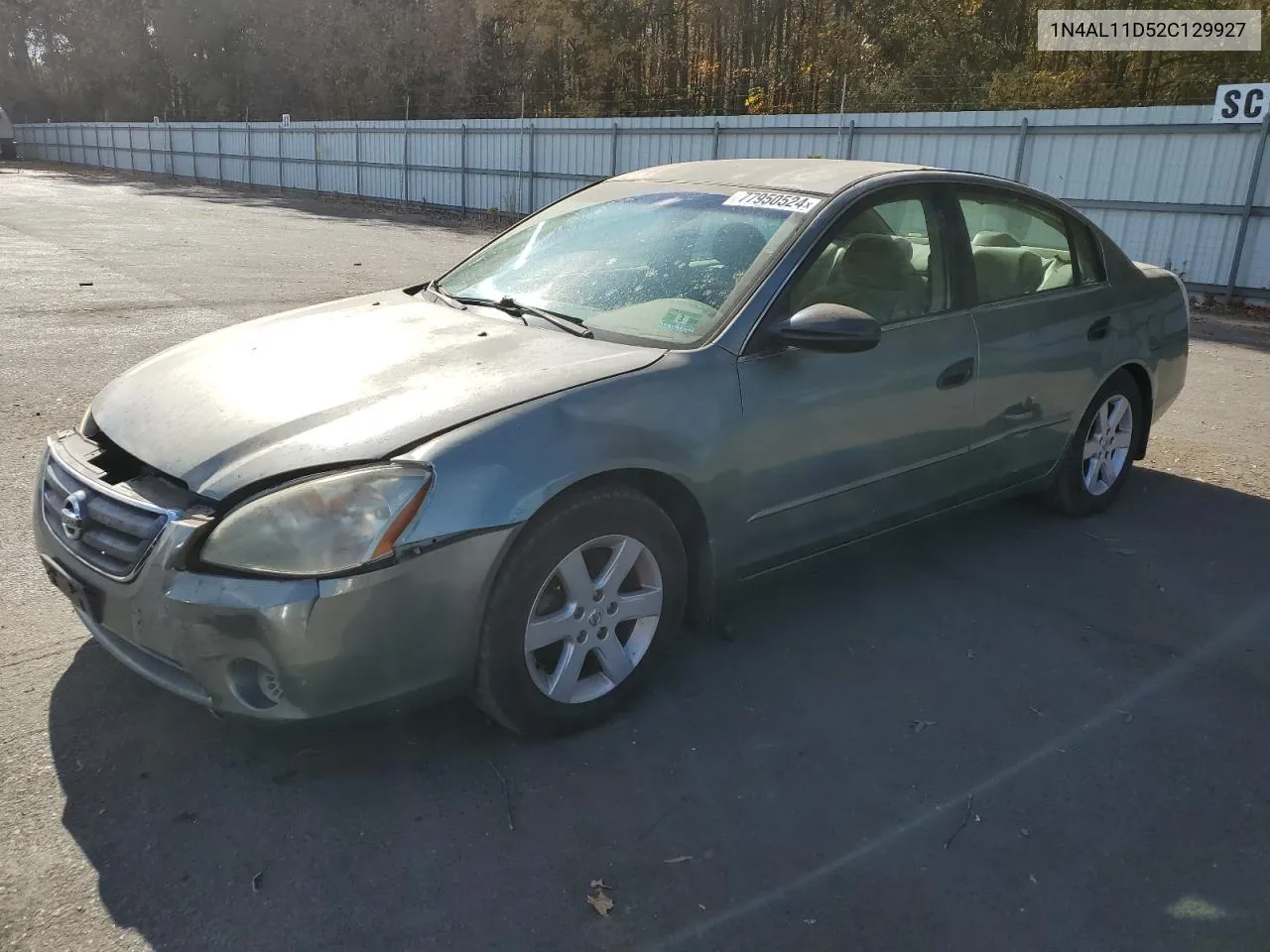 2002 Nissan Altima Base VIN: 1N4AL11D52C129927 Lot: 77950524