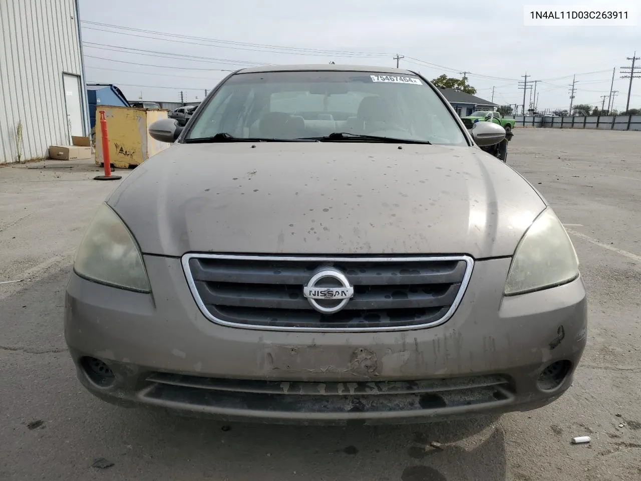 2003 Nissan Altima Base VIN: 1N4AL11D03C263911 Lot: 75467464