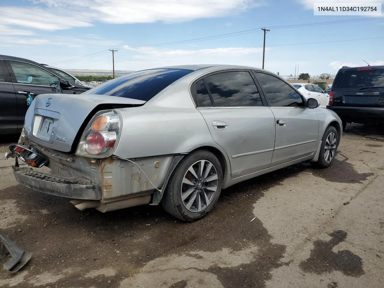 2004 Nissan Altima Base VIN: 1N4AL11D34C192754 Lot: 69860364