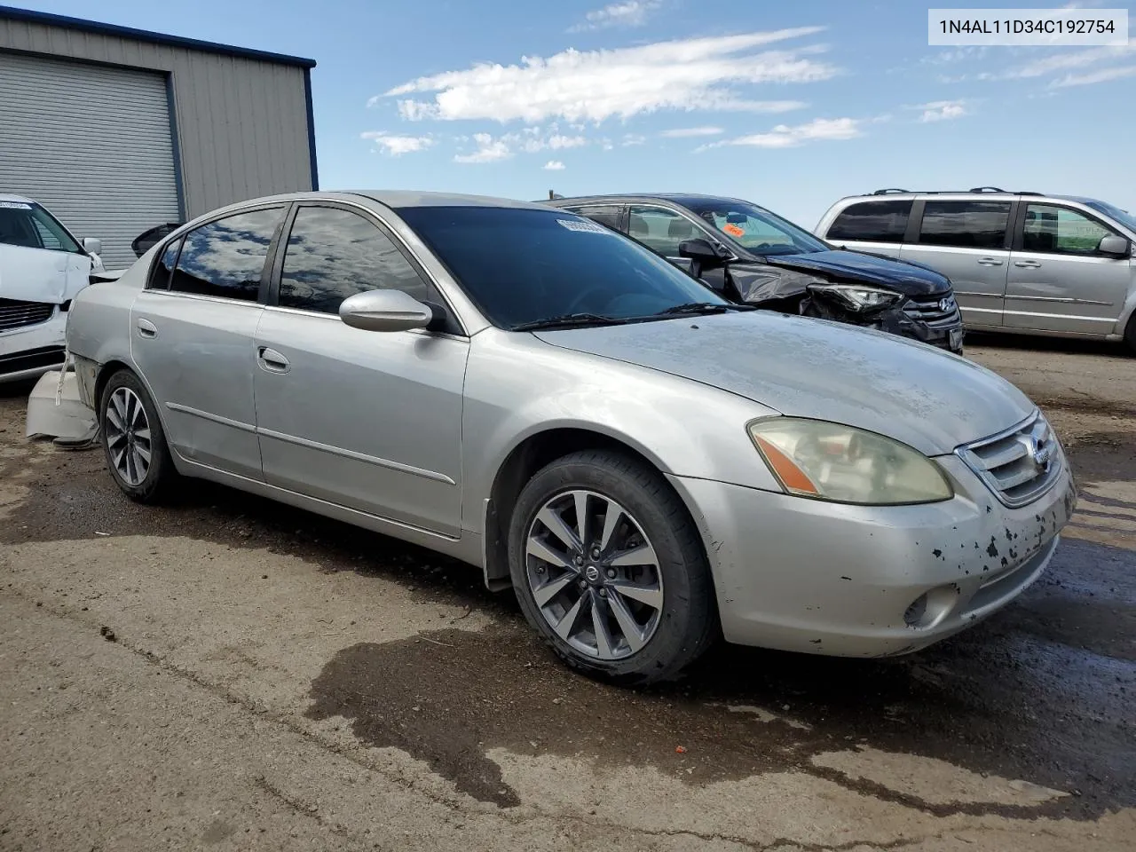 2004 Nissan Altima Base VIN: 1N4AL11D34C192754 Lot: 69860364