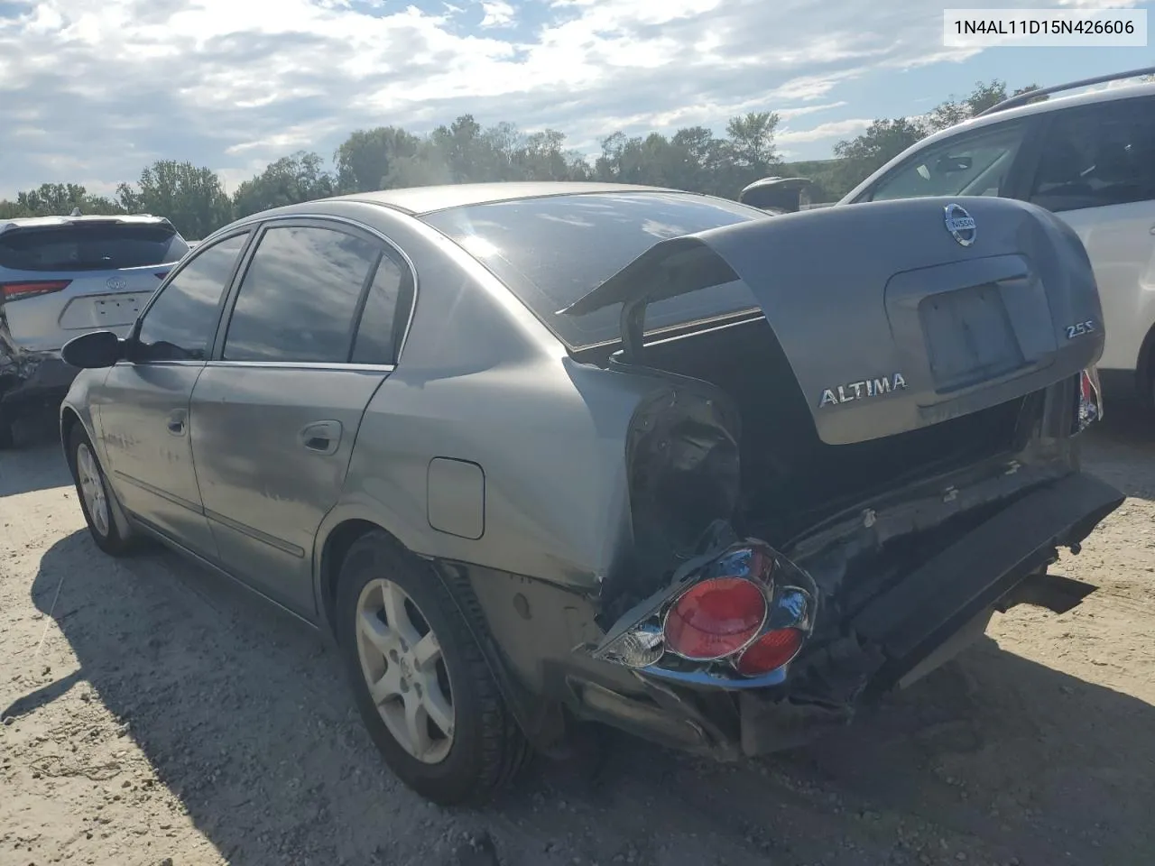 2005 Nissan Altima S VIN: 1N4AL11D15N426606 Lot: 68002184