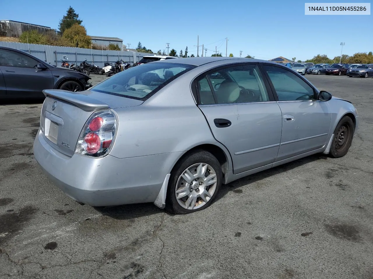 2005 Nissan Altima S VIN: 1N4AL11D05N455286 Lot: 76390924