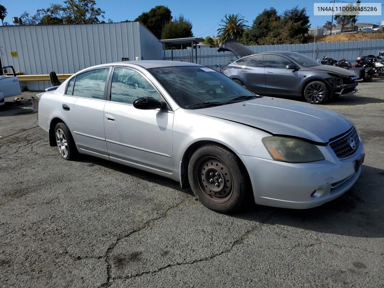 2005 Nissan Altima S VIN: 1N4AL11D05N455286 Lot: 76390924