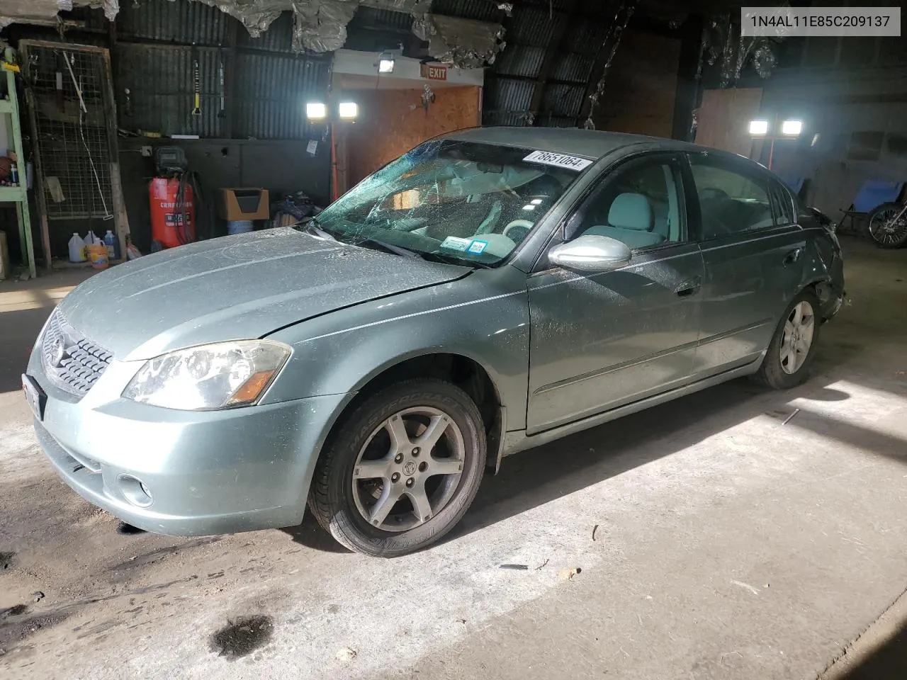 2005 Nissan Altima S VIN: 1N4AL11E85C209137 Lot: 78651064