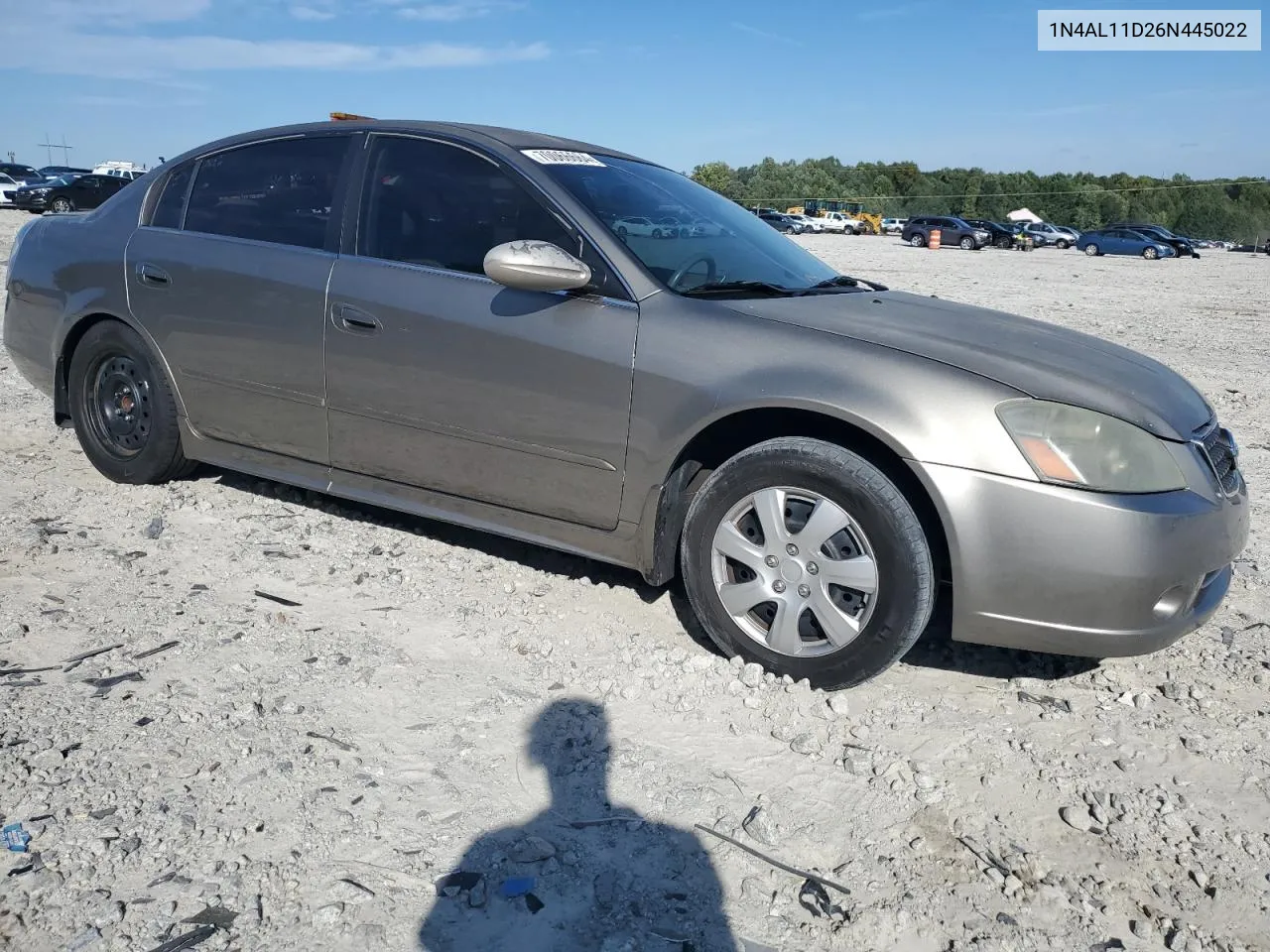 2006 Nissan Altima S VIN: 1N4AL11D26N445022 Lot: 70066664