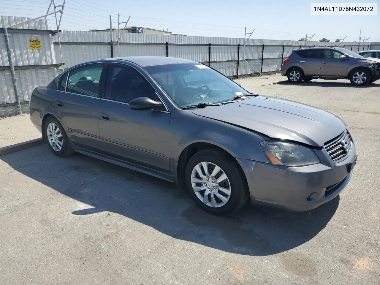 2006 Nissan Altima S VIN: 1N4AL11D76N432072 Lot: 72199074