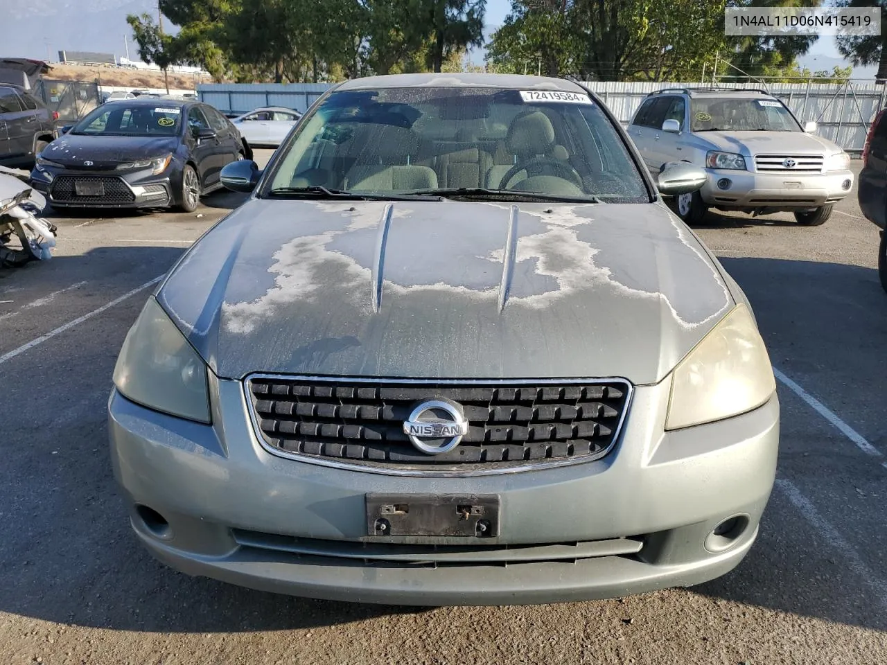 2006 Nissan Altima S VIN: 1N4AL11D06N415419 Lot: 72419584