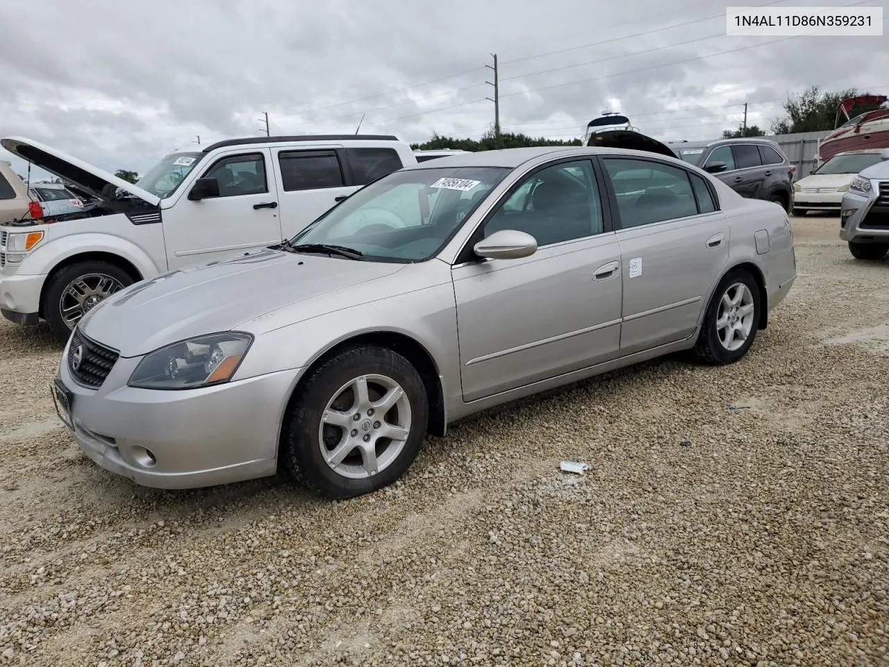 1N4AL11D86N359231 2006 Nissan Altima S