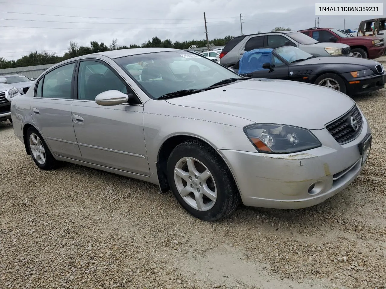 2006 Nissan Altima S VIN: 1N4AL11D86N359231 Lot: 74956104