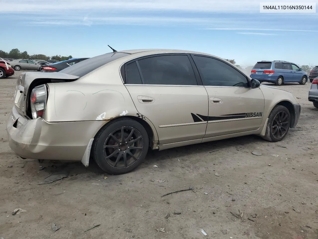 2006 Nissan Altima S VIN: 1N4AL11D16N350144 Lot: 75798884