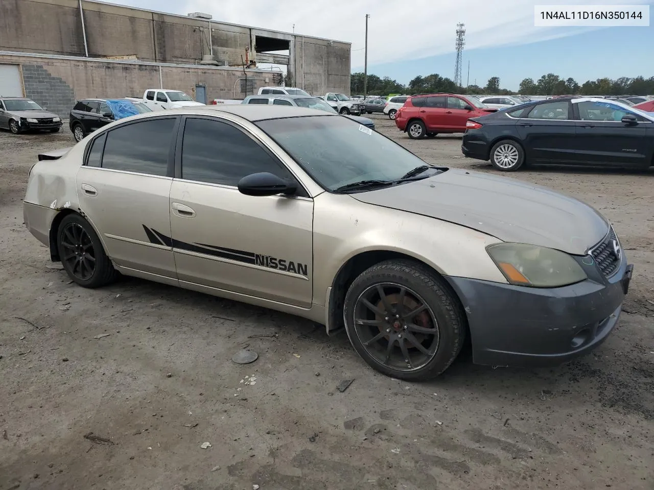 2006 Nissan Altima S VIN: 1N4AL11D16N350144 Lot: 75798884