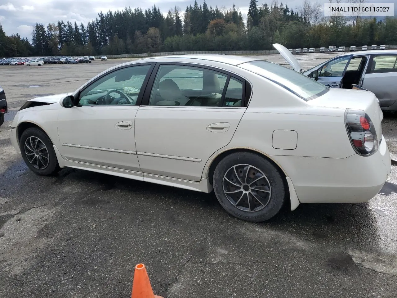 2006 Nissan Altima S VIN: 1N4AL11D16C115027 Lot: 76602894