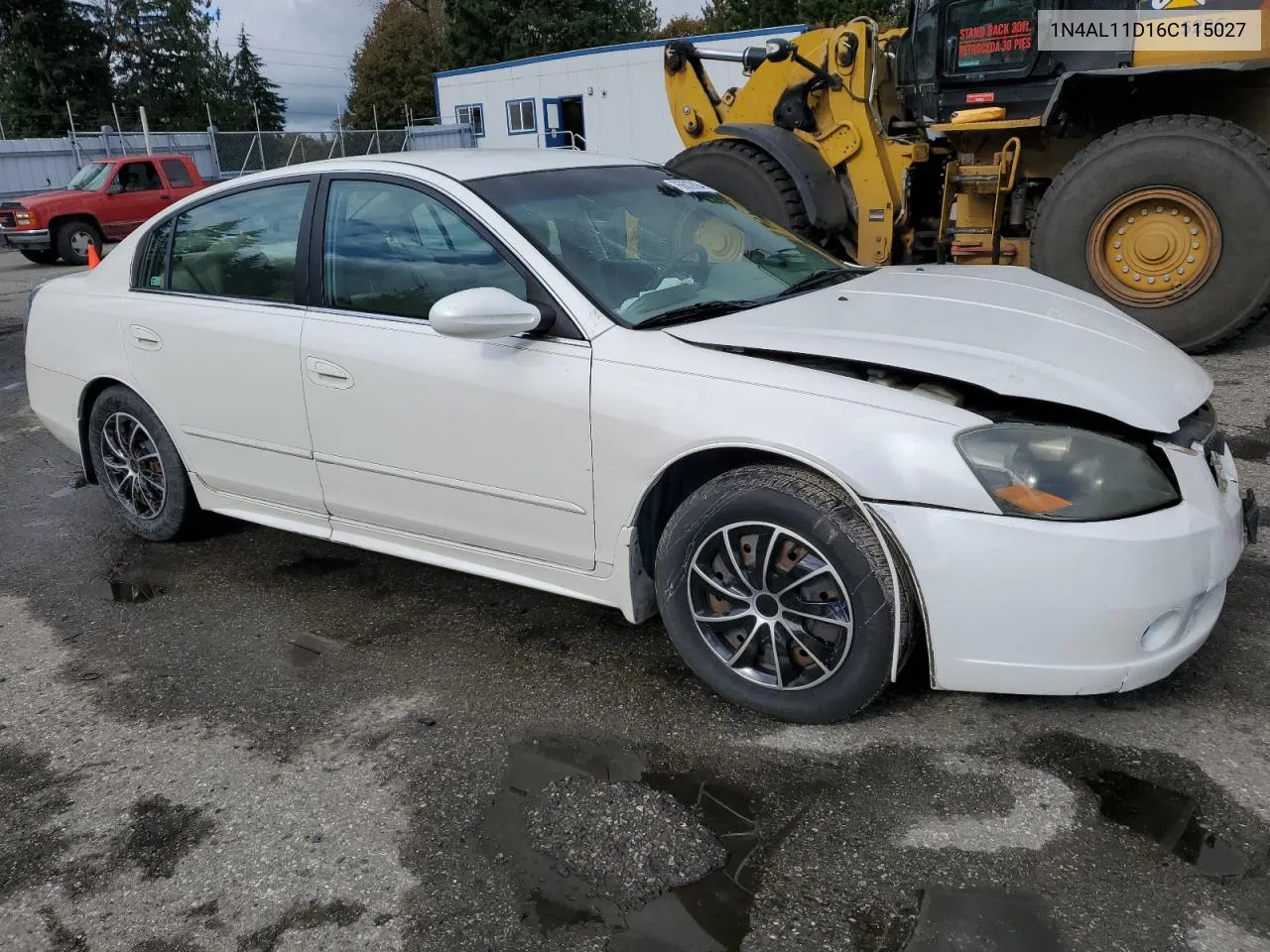 2006 Nissan Altima S VIN: 1N4AL11D16C115027 Lot: 76602894