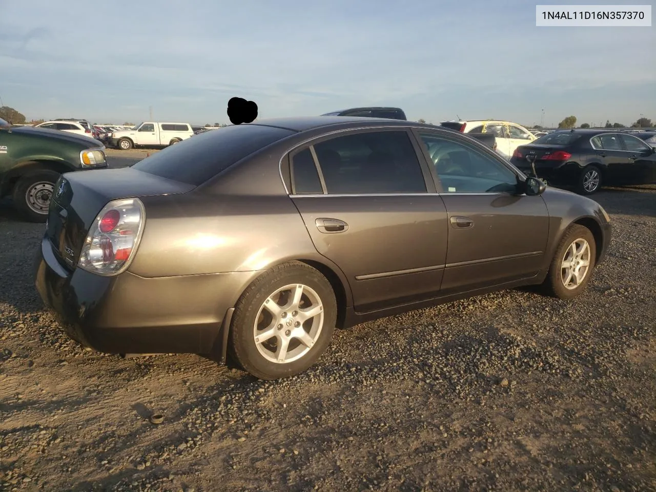 2006 Nissan Altima S VIN: 1N4AL11D16N357370 Lot: 79117004