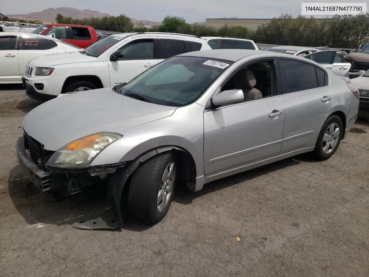 2007 Nissan Altima 2.5 VIN: 1N4AL21E87N477750 Lot: 57657744