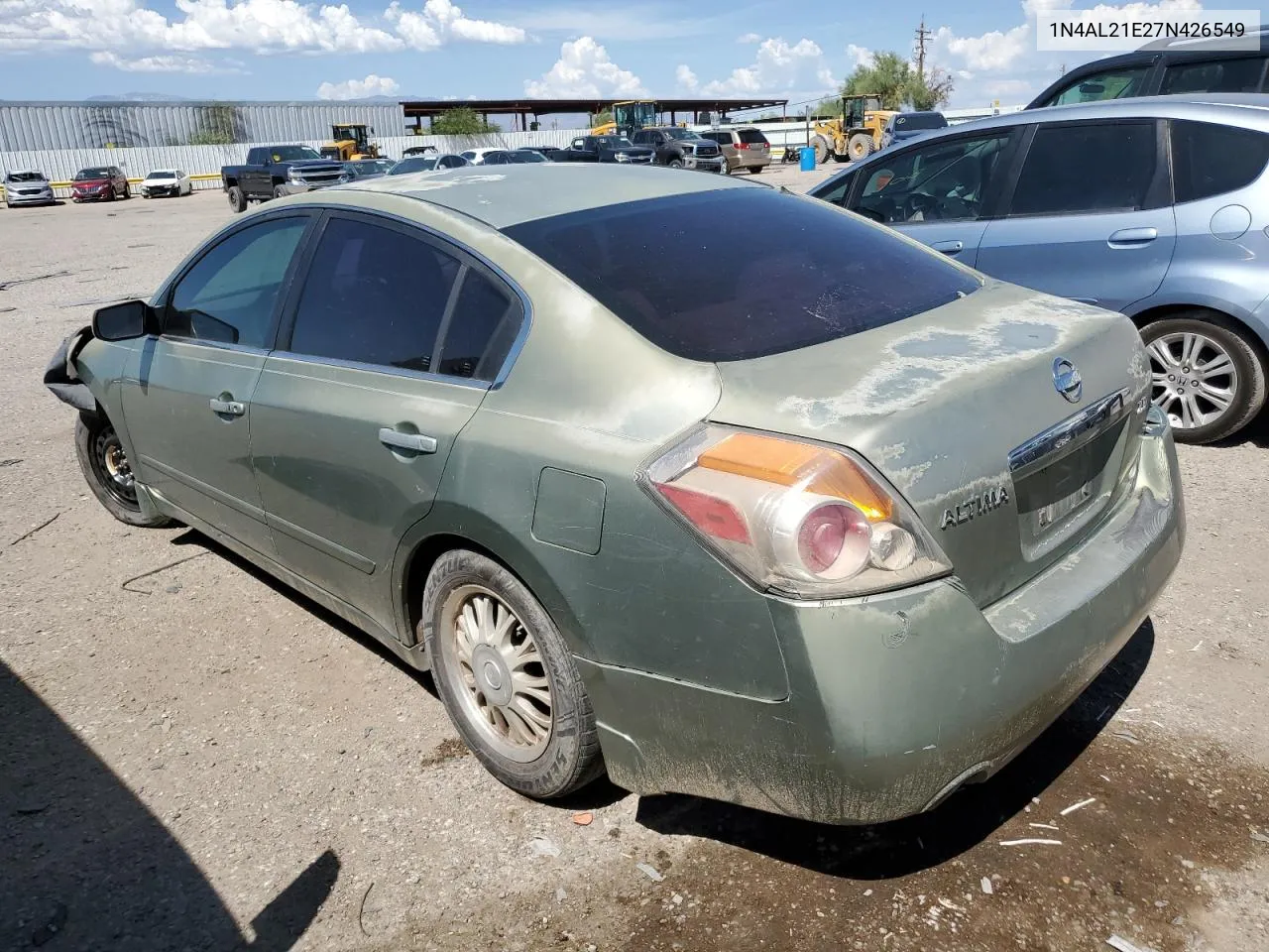 2007 Nissan Altima 2.5 VIN: 1N4AL21E27N426549 Lot: 66555914