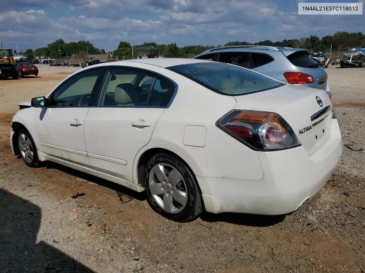 1N4AL21E37C118012 2007 Nissan Altima 2.5