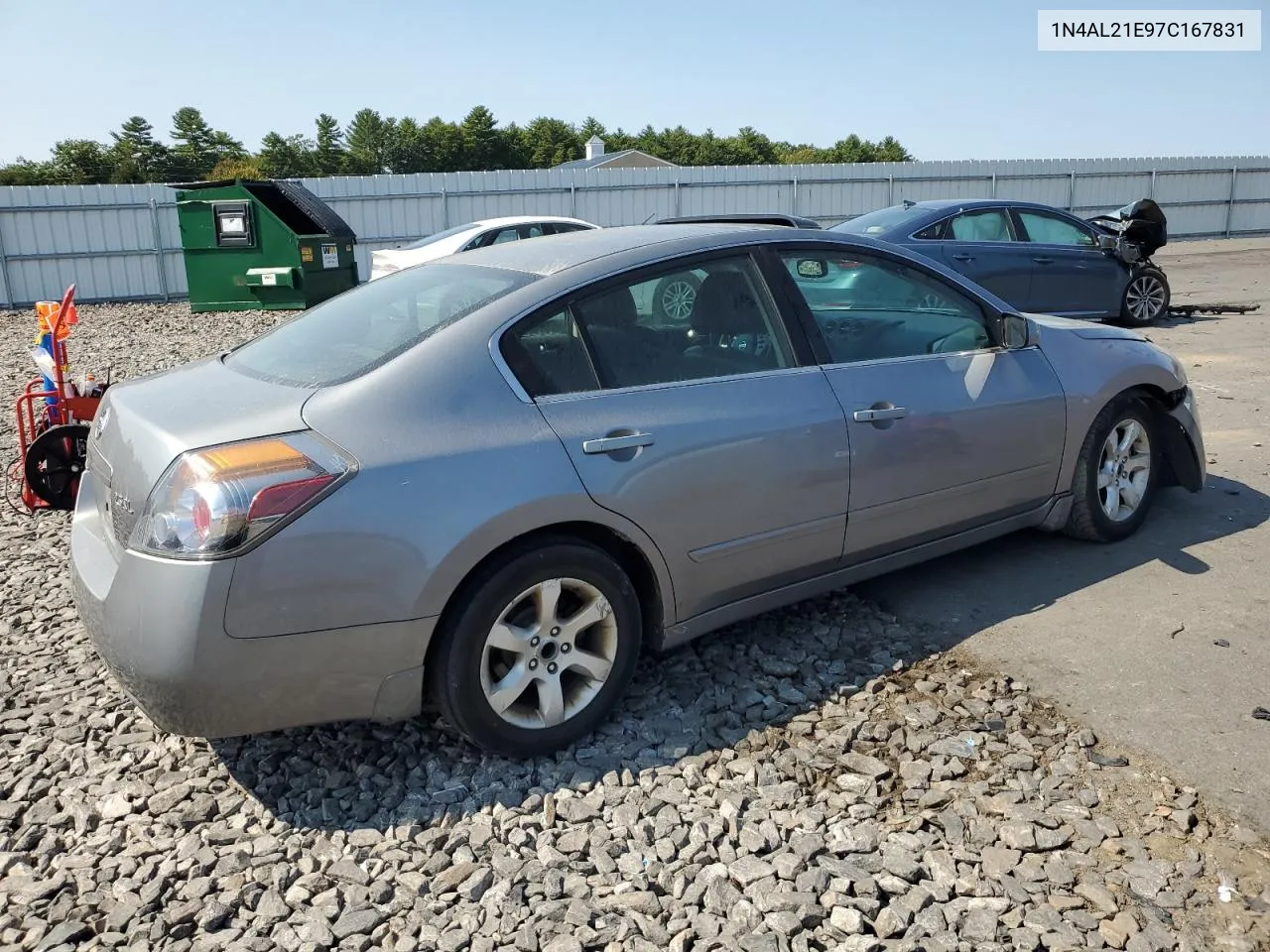 2007 Nissan Altima 2.5 VIN: 1N4AL21E97C167831 Lot: 70970584